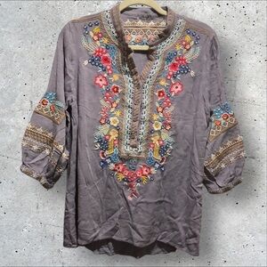 Prairie Rose Embroidered Pullover Tunic